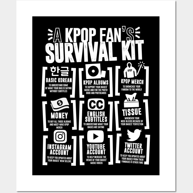 A KPOP FAN'S SURVIVAL KIT 2 Wall Art by skeletonvenus